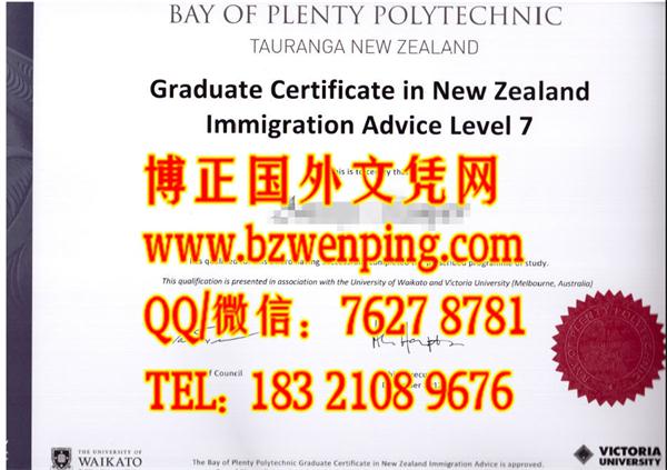 2012年新西兰纳尔逊理工学院毕业証Bay of Plenty Polytechnic diploma