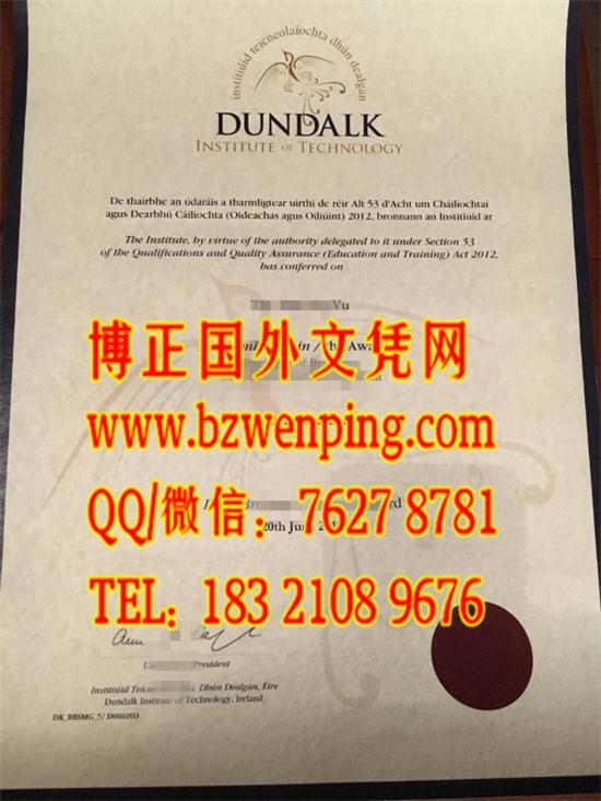 2016年爱尔兰唐道克理工学院毕业证文凭｜Dundalk Institute of Technology diploma