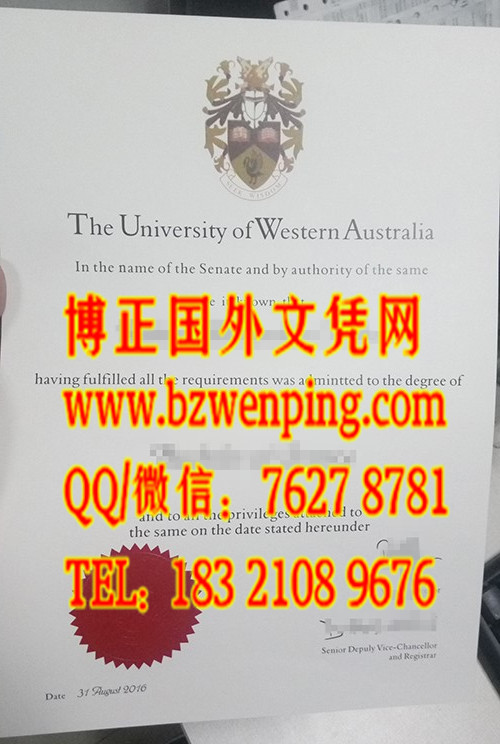 网上购买西澳大学毕业证文凭样式｜The University of Western Australia diploma