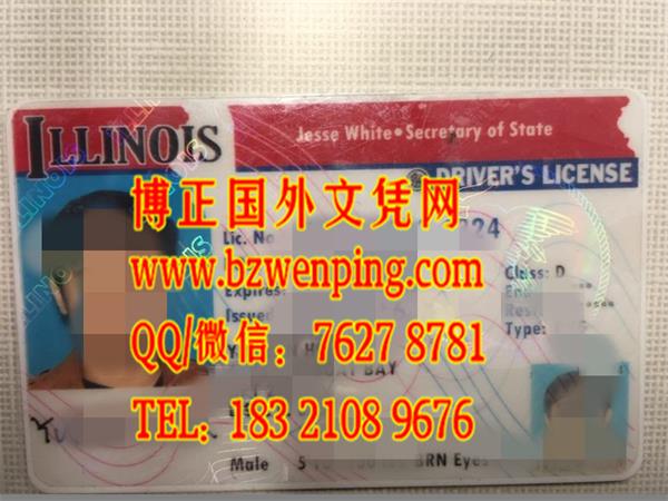 美国伊利诺伊州（Illinois）驾驶证实拍防伪，办理美国伊利诺伊州驾驶证