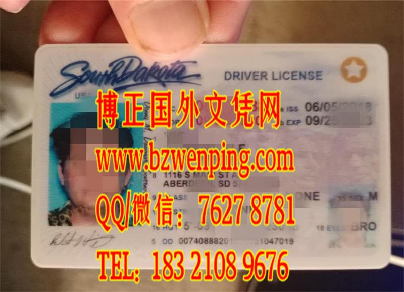 美国南达科他州South Dakota驾驶证样式，South Dakota Driver's license